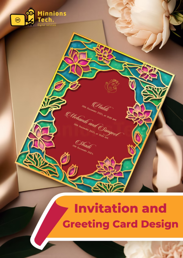 Invitation & Greeting Card Design - Minnions Tech