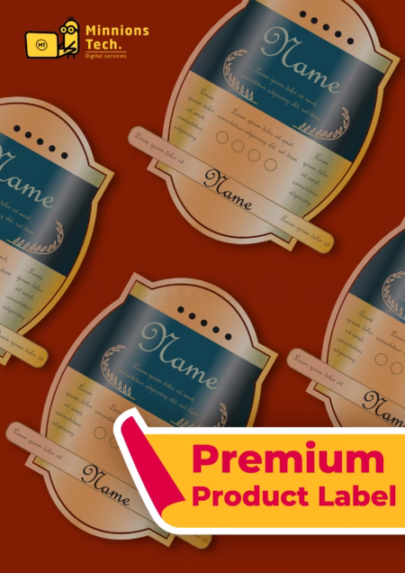 Premium Product Lable Design Plan - Minnions Tech