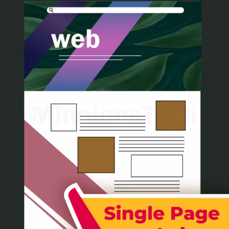 Single Page Website Development Plan - Minnions Tech