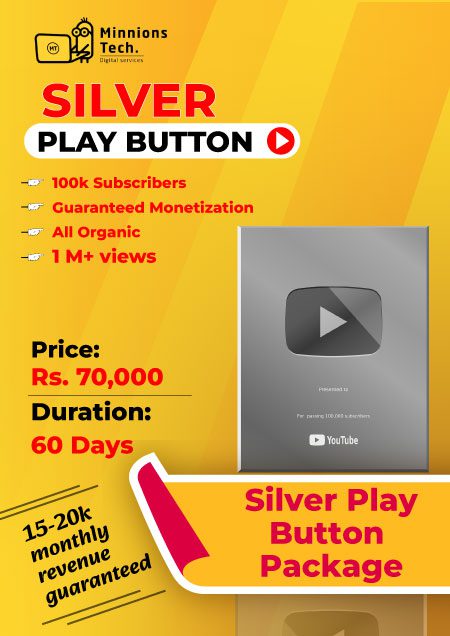 Silver Play Button Package