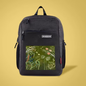Black Bag - Green Botanical Art