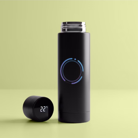 Glowing Ring Smart Thermos Bottle