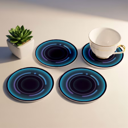 Futuristic Neon Coasters